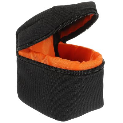 Housoutil Camera Lens Bag with Zipper Portable Protective Padded Pouch Shockproof Lens Storage Case for Dslr and Mirrorless Cameras Travel Use