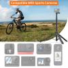KIMISS Selfie Stick Tripod Extendable Aluminum Alloy Stand for Action Camera 54 Inch Adjustable Portable Travel Photography Vlogging Black view 4