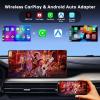 2026 New Wireless CarPlay Adapter Support Netflix/YouTube/TF, 5-in-1 Android Auto & Carplay Adapter with USB-A and USB-C Cables,Convert Wired to Wireless Apple Dongle, Video Box Car Play for iOS 10+ view 2