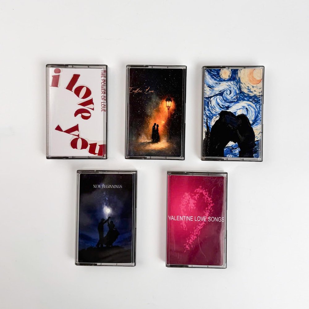 Lot of 6 Fan-Made Cassette Valentines Day Love Song