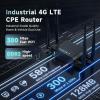 Industrial 4G LTE CPE Router, 300 Mbps WiFi, 4 LAN Ports, USB and SD Card Slots, Dual Use Home and Vehicle, Black view 2