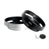 Lens Hood Hollow Light Shadow Metal Screw in Mount for Fuji for Nikon 37/39/40.5/46/49/52/55/58/67mm Cap Excellent(46mm,Black) view 1