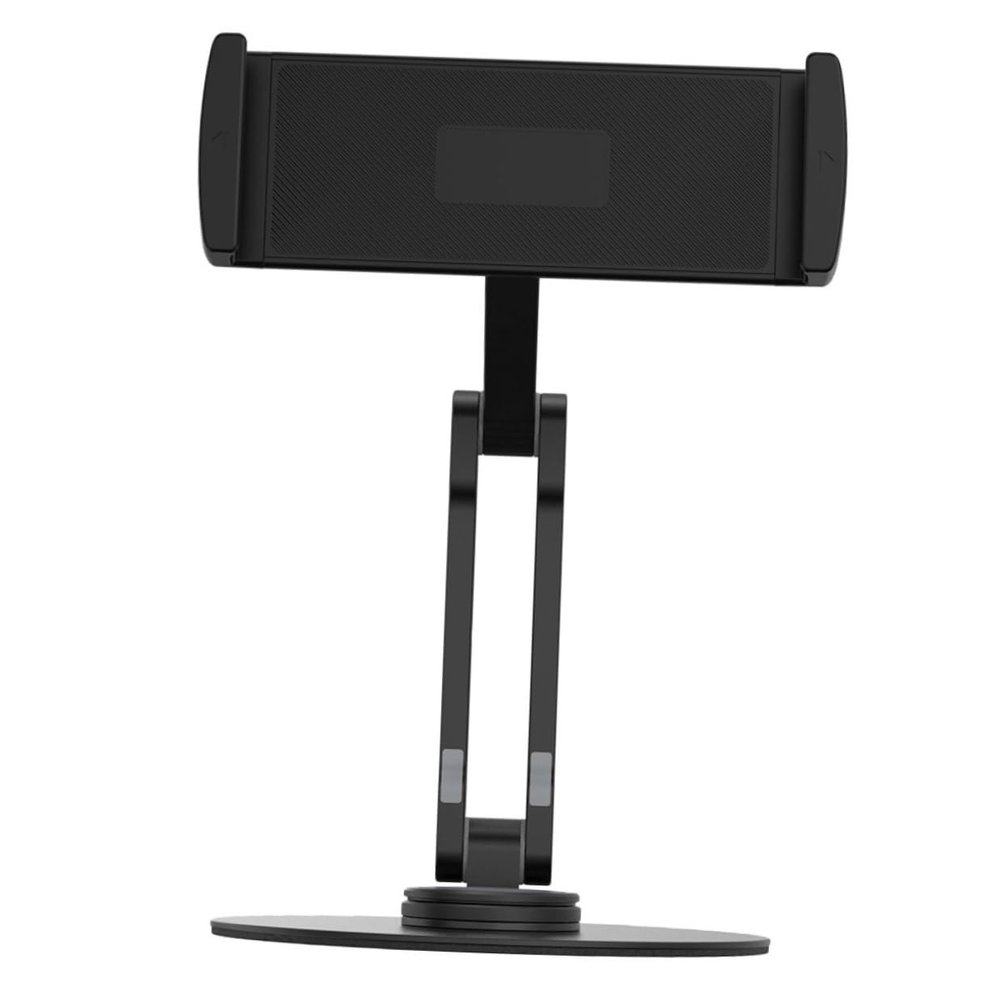 ARTIBETTER Aluminum Alloy Adjustable Tablet Stand with 3-Degree Rotation, Foldable Portable Desktop Holder for Home and Office, Compatible with Tablets, Black