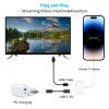 AIRSKY USB-C Digital Av Multiport Adapter, USB C to HDMI Adapter for iPhone 15/16 to TV, Compatible with iPhone 16/15 Ipad pro Mackbook Pro (White2in1USB C to HDMI Adapter) view 2
