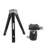 Gugxiom Aluminum Desktop Mini Tripod with 360 Ball Head, Arca Swiss Quick Release Plate Tabletop Camera Stand for DSLR Vlogging, 11lbs Load Adjustable Height Macro Video (Gray) view 1