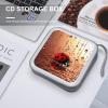 LPSBVNM 40-Sheet Capacity CD Case Storage Bag,Art Ladybug Tracks Printed Large Capacity CD Protective Storage Organizer Portable DVD Case for Car, Home,Office,Travel view 4