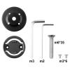 Bicycle Computer Mount for Polar, Aluminum Alloy Bike Computer Base and Bowl Set Cover, Cycle Computer Holder for 28.6mm Fork Tube, Headset Cover for Mountain Bike view 4