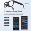 AI Smart Glasses with 4K Camera & Audio | Bluetooth Video Recording Sunglasses with ChatGPT Translation, Voice Control, EIS Stabilization, Object Recognition, Smart Glasses for Men & Women (Black-Q6) view 2