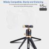 Gugxiom Aluminum Desktop Mini Tripod with 360 Ball Head, Arca Swiss Quick Release Plate Tabletop Camera Stand for DSLR Vlogging, 11lbs Load Adjustable Height Macro Video (Gold) view 4