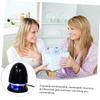 LAPYAPPE Portable USB Powered Mini Speaker with 3.5mm Aux Input, Colorful LED Light Multimedia Loudspeaker Box for Desktop and Laptop, Black Blue, Compatible with 5v Dc Devices view 3