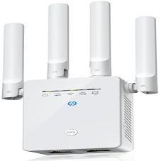 WiFi Extender Signal Booster, Long Range Internet Booster Extender for Home, Mesh Wi-Fi 6X Faster Wireless WiFi Repeater with Ethernet Port, Broader Coverage Than Ever, 1-Tap Setup
