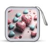 LPSBVNM 40-Sheet Capacity CD Case Storage Bag,Heart Shaped Shape Printed Large Capacity CD Protective Storage Organizer Portable DVD Case for Car, Home,Office,Travel view 1