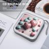 LPSBVNM 40-Sheet Capacity CD Case Storage Bag,Heart Shaped Shape Printed Large Capacity CD Protective Storage Organizer Portable DVD Case for Car, Home,Office,Travel view 4