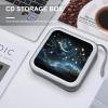 LPSBVNM 40-Sheet Capacity CD Case Storage Bag,Nightsky Hanging Moon Stars Printed Large Capacity CD Protective Storage Organizer Portable DVD Case for Car, Home,Office,Travel view 4