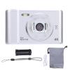 Digital Camera 50MP Dual Lens, Portable Compact Kids Camera Black - Self Adaptive Anti Shaking, 2.4 Inch Screen, Ideal for Photography Students Vlog (Silver) view 1