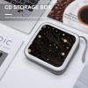 LPSBVNM 40-Sheet Capacity CD Case Storage Bag,Gold And Silver Space Themed Printed Large Capacity CD Protective Storage Organizer Portable DVD Case for Car, Home,Office,Travel view 4