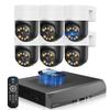 2-Way Audio & Auto Tracking4K Outdoor Wired Security Camera System,360 Degrees Security PTZ IP Cameras,Surveillance Video Equipment, Surveillance DVR Kits view 1