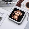 LPSBVNM 40-Sheet Capacity CD Case Storage Bag,Cartoon Brown Monkey Printed Large Capacity CD Protective Storage Organizer Portable DVD Case for Car, Home,Office,Travel view 4