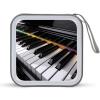 LPSBVNM 40-Sheet Capacity CD Case Storage Bag,Piano Key Printed Large Capacity CD Protective Storage Organizer Portable DVD Case for Car, Home,Office,Travel view 1