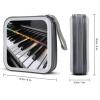 LPSBVNM 40-Sheet Capacity CD Case Storage Bag,Piano Key Printed Large Capacity CD Protective Storage Organizer Portable DVD Case for Car, Home,Office,Travel view 2