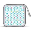 LPSBVNM 40-Sheet Capacity CD Case Storage Bag,Blue Polka Dot Pattern Printed Large Capacity CD Protective Storage Organizer Portable DVD Case for Car, Home,Office,Travel view 1