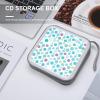 LPSBVNM 40-Sheet Capacity CD Case Storage Bag,Blue Polka Dot Pattern Printed Large Capacity CD Protective Storage Organizer Portable DVD Case for Car, Home,Office,Travel view 4