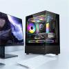 270 Degree Transparent PC Tower Case, Fits M-ATX/ITX Motherboards, Supports 290mm GPU & 160mm CPU Cooler Height(A2) view 2