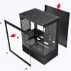 270 Degree Transparent PC Tower Case, Fits M-ATX/ITX Motherboards, Supports 290mm GPU & 160mm CPU Cooler Height(A2) view 4