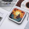 LPSBVNM 40-Sheet Capacity CD Case Storage Bag,Sunset And Sailboat Printed Large Capacity CD Protective Storage Organizer Portable DVD Case for Car, Home,Office,Travel view 4