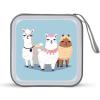 LPSBVNM 40-Sheet Capacity CD Case Storage Bag,Cute Alpacas Printed Large Capacity CD Protective Storage Organizer Portable DVD Case for Car, Home,Office,Travel view 1