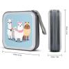 LPSBVNM 40-Sheet Capacity CD Case Storage Bag,Cute Alpacas Printed Large Capacity CD Protective Storage Organizer Portable DVD Case for Car, Home,Office,Travel view 2