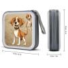 LPSBVNM 40-Sheet Capacity CD Case Storage Bag,Cartoon Beagle Dogs Printed Large Capacity CD Protective Storage Organizer Portable DVD Case for Car, Home,Office,Travel view 2