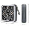 LPSBVNM 40-Sheet Capacity CD Case Storage Bag,Black White Pattern Printed Large Capacity CD Protective Storage Organizer Portable DVD Case for Car, Home,Office,Travel view 2