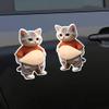3D Shiba Inu Dog Belly Sticker,Cute Kitten Wearing Orange Outfit with Pink Belly Decals,Super Soft Silicone Anti-Collision Animal Protectors Stickers for Phone, Car, Stress Relief view 4