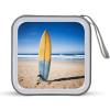 LPSBVNM 40-Sheet Capacity CD Case Storage Bag,Beach Surfboard Printed Large Capacity CD Protective Storage Organizer Portable DVD Case for Car, Home,Office,Travel view 1