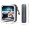 LPSBVNM 40-Sheet Capacity CD Case Storage Bag,Tropical Flower And Zen Stone Printed Large Capacity CD Protective Storage Organizer Portable DVD Case for Car, Home,Office,Travel view 2