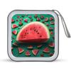 LPSBVNM 40-Sheet Capacity CD Case Storage Bag,Dream Watermelon Printed Large Capacity CD Protective Storage Organizer Portable DVD Case for Car, Home,Office,Travel view 1