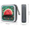 LPSBVNM 40-Sheet Capacity CD Case Storage Bag,Dream Watermelon Printed Large Capacity CD Protective Storage Organizer Portable DVD Case for Car, Home,Office,Travel view 2