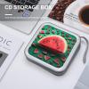 LPSBVNM 40-Sheet Capacity CD Case Storage Bag,Dream Watermelon Printed Large Capacity CD Protective Storage Organizer Portable DVD Case for Car, Home,Office,Travel view 4