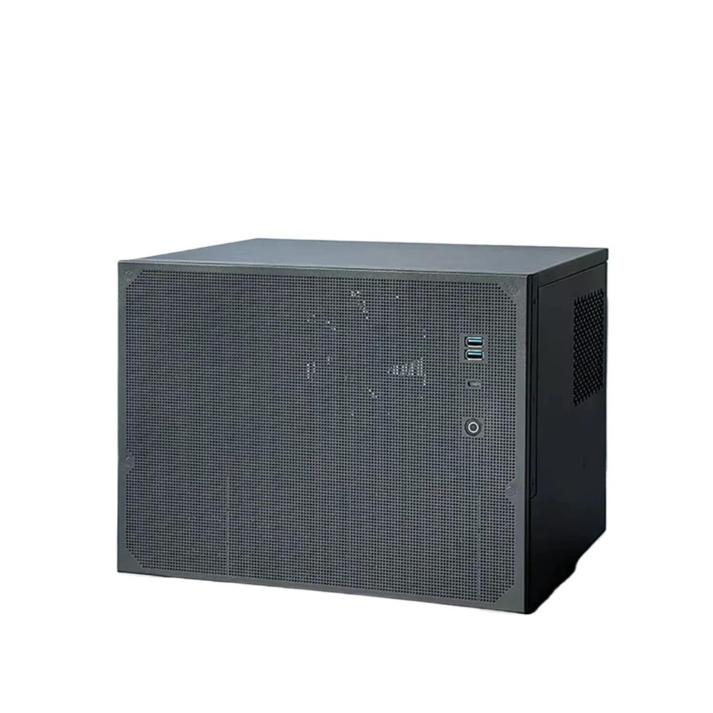 9-Bay NAS Server Chassis, Mini ITX/ATX Tower PC Case, Built-in Cooling Fan, 9-Bay Desktop Network Attached Storage Rack(Black Chassis)