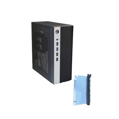A09S 4.2L ITX Mini PC Chassis, A4 HTPC Portable Case, Supports PCIe, 2.5' SSD & Flex PSU, Compact IPC Computer Case(A09S Riser)