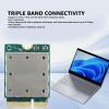 GOWENIC WiFi 7 Wireless Adapter, M.2 Network Card 5.8Gbps Tri Band, with Support and 4K QAM, MU MIMO, for Laptops view 2