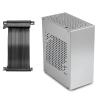 Aluminum HTPC Mini ITX Computer Case, Supports RTX2070/I5, PCIE 3.0 Cable & 1U PSU, Compact Gaming & Home Theater Chassis(Silver) view 1