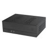 Mini-ITX Flex ATX Aluminum HTPC Chassis - Horizontal Small Computer Case, Silver/Black, Fits Flex/SFX Power(Black) view 1