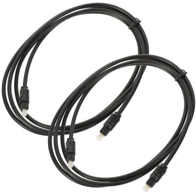 BATHVEVE 2pcs 1.5-Meter Fiber Audio Cable Male to Male Optical Digital Audio Cord for Sound Bar Tv DVD Link