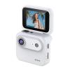 Tangxi Digital Camera with Flip Screen, First Person Perspective 1080P Portable Vlogging Camera, 143 Wide Angle, Handsfree POV Action Cameras for Travel (White) view 1