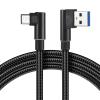 Lurrose Micro USB Charging Cable 1m Braided Right Angle Data Cord Fast Charge Compatible with Phones and Tablets Black view 1