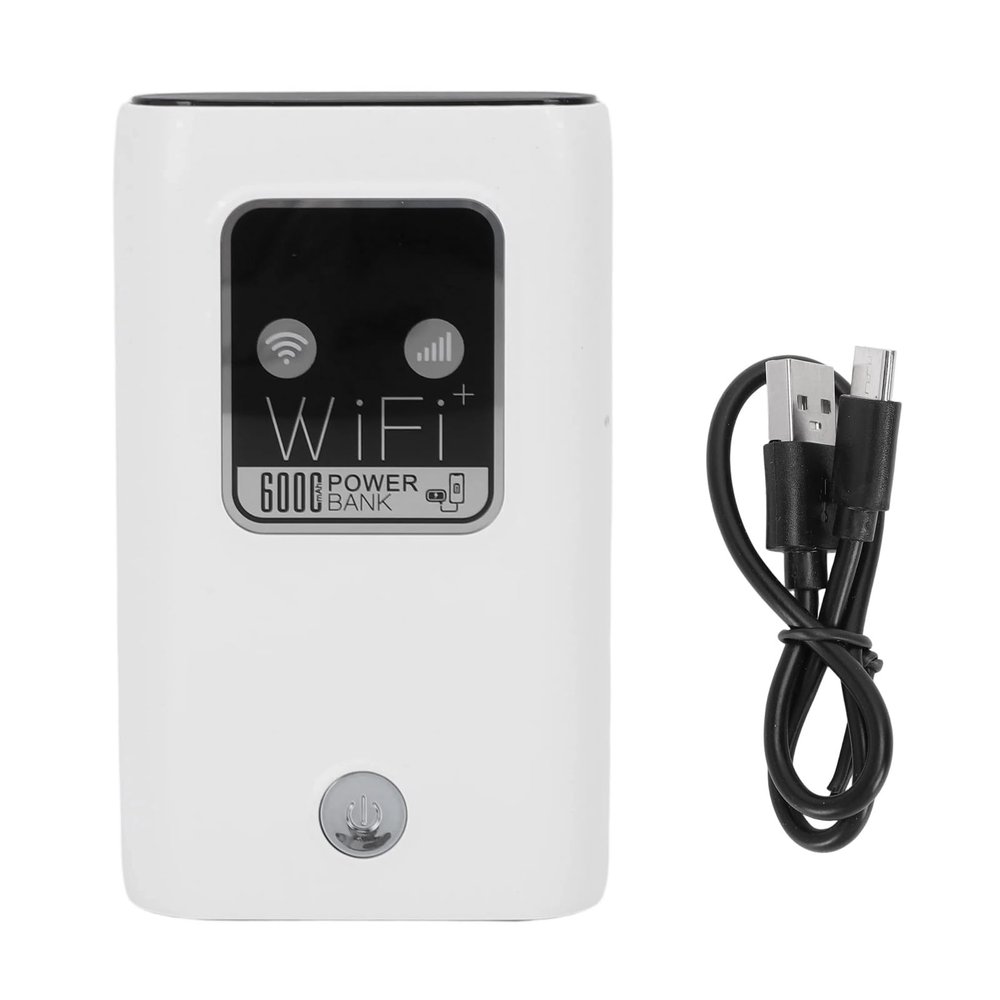 4G LTE Portable WiFi, Fast Charging Mobile Hotspot Reverse Charging Travel Router for Outdoor Trips Office Use Daily Commute