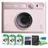 Fujifilm Instax Mini EVO Hybrid Instant Camera (Gentle Rose) + Fuji Instax-Mini Film 60 Exposures + 32GB Memory Card + Custom Mini-Evo Case and Accessory Bundle view 1