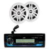 JVC KD-X38MBS Bundle: 1-Din Marine Stereo Receiver w/Bluetooth/USB, Pair NF1-116SW 6.5-in 2-Way Ultra Slim Speakers White, 2-Items view 1